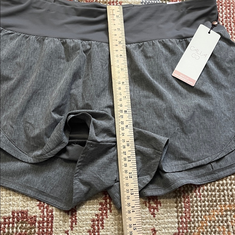 NWT Calia Gray Kick It Up Performance Short 3” inseam Size L - Picture 4 of 12